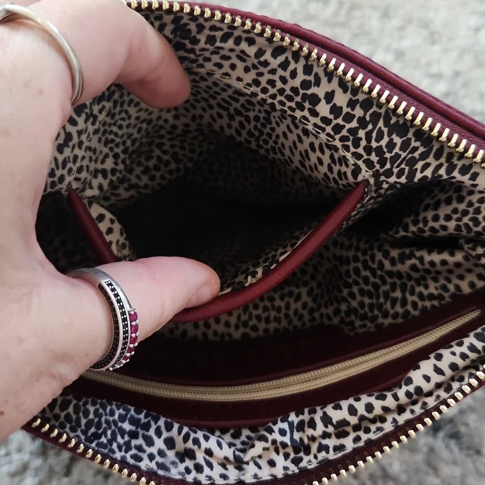 Sole Society Burgundy Ruffle‎ Clutch